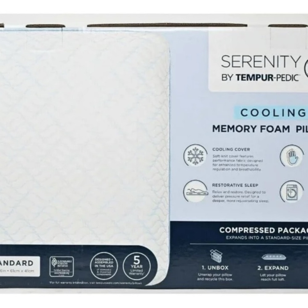 Tempur-Pedic Cooling Memory Foam Pillow - Picture 4 of 9